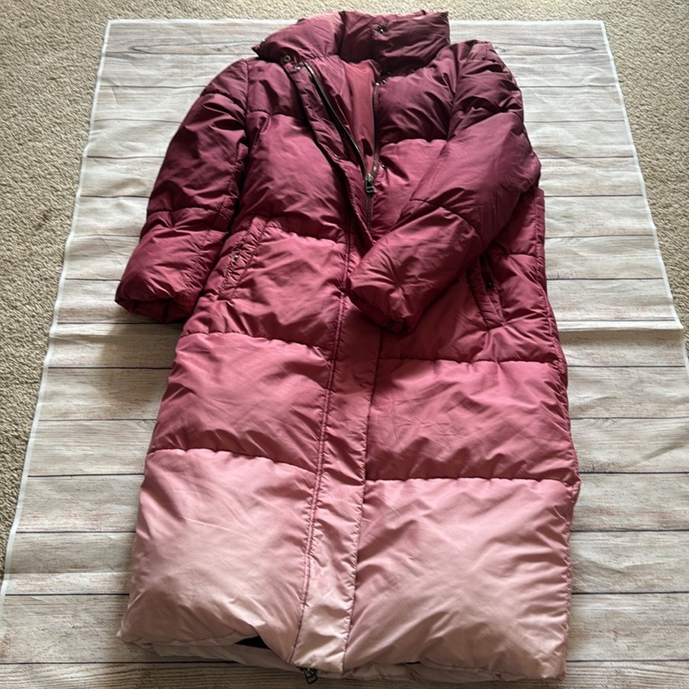 Busayo Collective parka Ombre Wine Red Purple Womens Size Medium